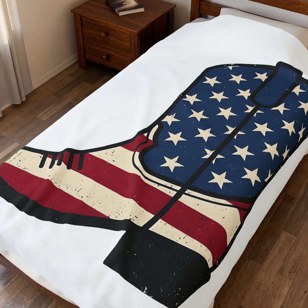 Leather Boot Blanket America Rodeo Gift Women Heritage Blanket Boot Blanket American Fan Boots Blanket Rodeo Graphic Antique Star Symbols Blanket