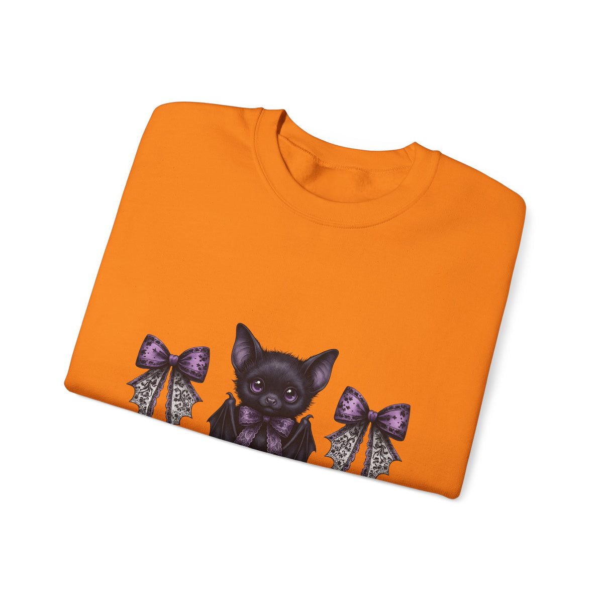Sweet Bat Halloween Occult Gift Anime Vampire Horror Fan Manga Esoteric Hand Drawn Frill Sweatshirt