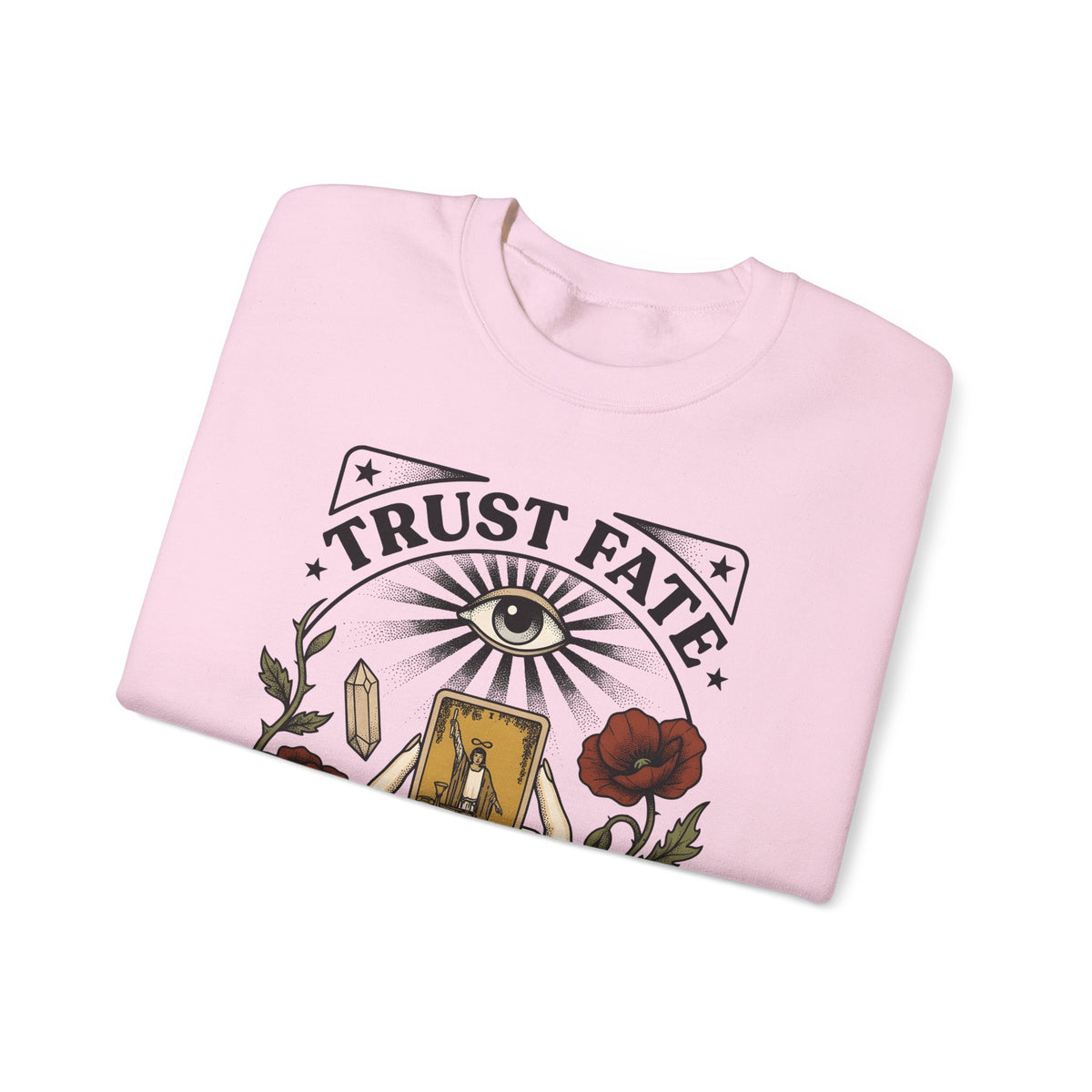 Oracle Card Hands Sweatshirt Boho Chic Metaphysical Gift Women Magical Sweatshirt Tarot Card Sweatshirt Bohemian Fan Mystical Graphic Sweatshirt Hand Drawn