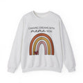 Rainbow Design Sweatshirt Moms Household Gift Women Hippie Sweatshirt Colorful Sweatshirt Mom Enthusiast Boho Sweatshirt Home Graphic Simple Love Symbol Sweatshirt
