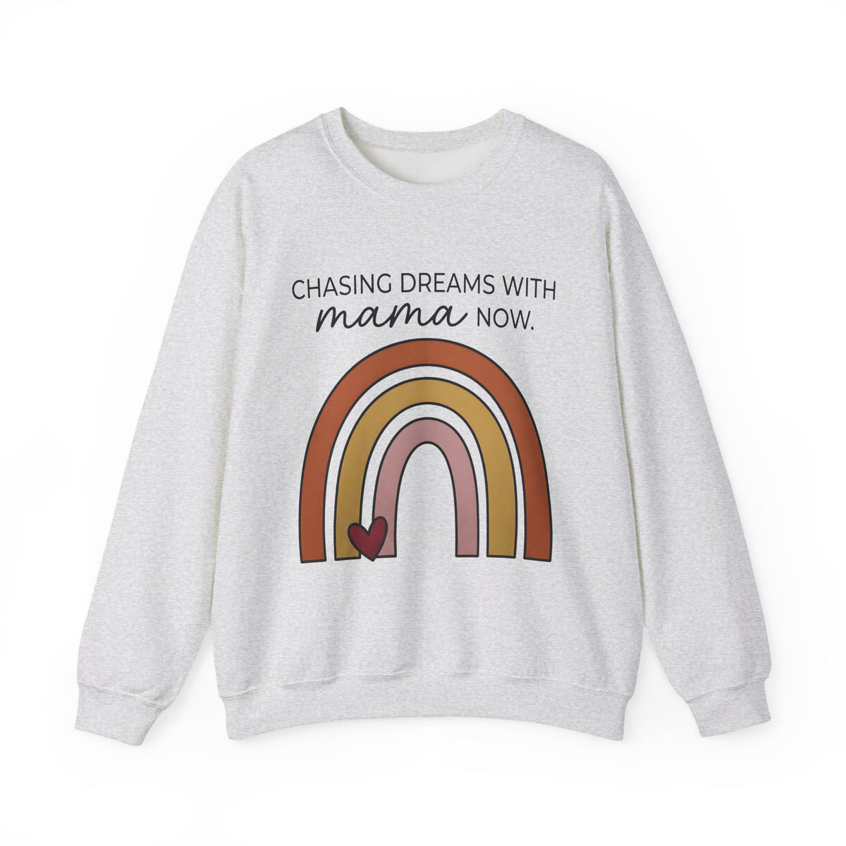 Rainbow Design Sweatshirt Moms Household Gift Women Hippie Sweatshirt Colorful Sweatshirt Mom Enthusiast Boho Sweatshirt Home Graphic Simple Love Symbol Sweatshirt
