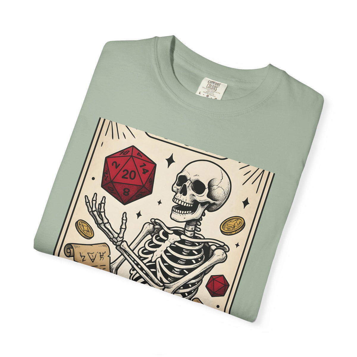 Skull Tarot Card T-Shirt Tabletop Gaming Roleplaying Gift Women Dark T-Shirt Tarot Card T-Shirt Gamer Fan Gothic T-Shirt Rpg Graphic Retro Game