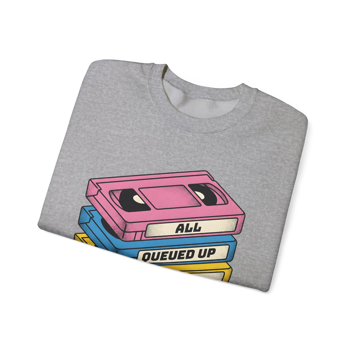 Vhs Tape Stack Sweatshirt St Valentine's Day Nostalgia Gift Women Retro Sweatshirt Videotape Sweatshirt Valentine Fan Vintage Sweatshirt Retro Illustration Pop