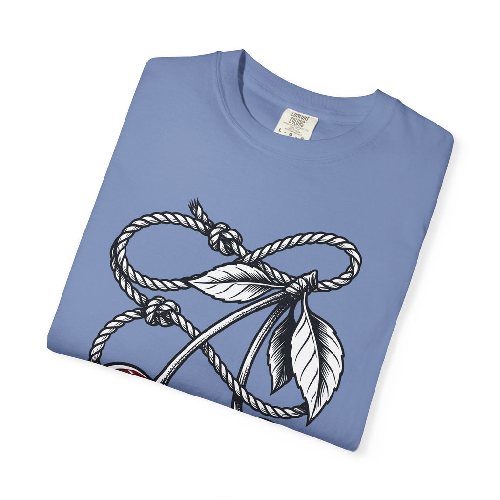Cherry Vine T-Shirt Cowgirl Ranch Gift Women Retro T-Shirt Grapevine T-Shirt Rodeo Fan Vintage T-Shirt Farmhouse Graphic Sketch Foliage T-Shirt