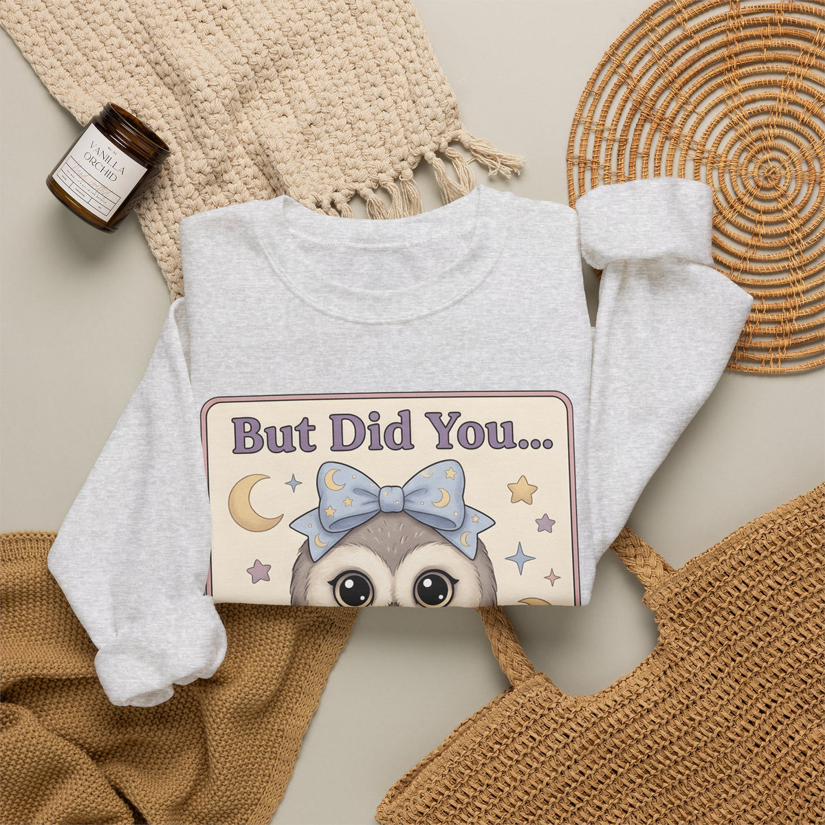 Owl Bow Sweatshirt Teachers School Gift Women Kawaii Sweatshirt Owl Sweatshirt Educator Enthusiast Cute Sweatshirt Classroom Graphic Pastel Laptop Sweatshirt