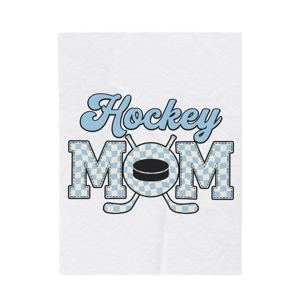 Hockey Puck Blanket Hockey Mom Sports Gift Women Retro Blanket Puck Blanket Hockey Fan Vintage Blanket Athletic Graphic Checkered Hockey Sticks