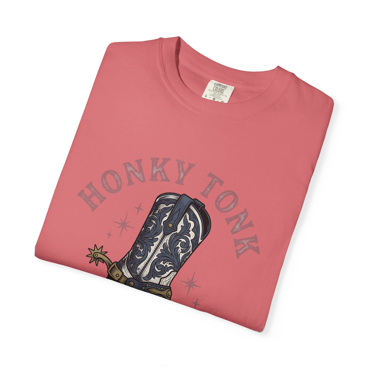 Leather Boot T-Shirt Cowgirl Equine Gift Women Hand Drawn T-Shirt Boot T-Shirt Cowgirl Fan Illustrated T-Shirt Horse Graphic Country Blossom T-Shirt