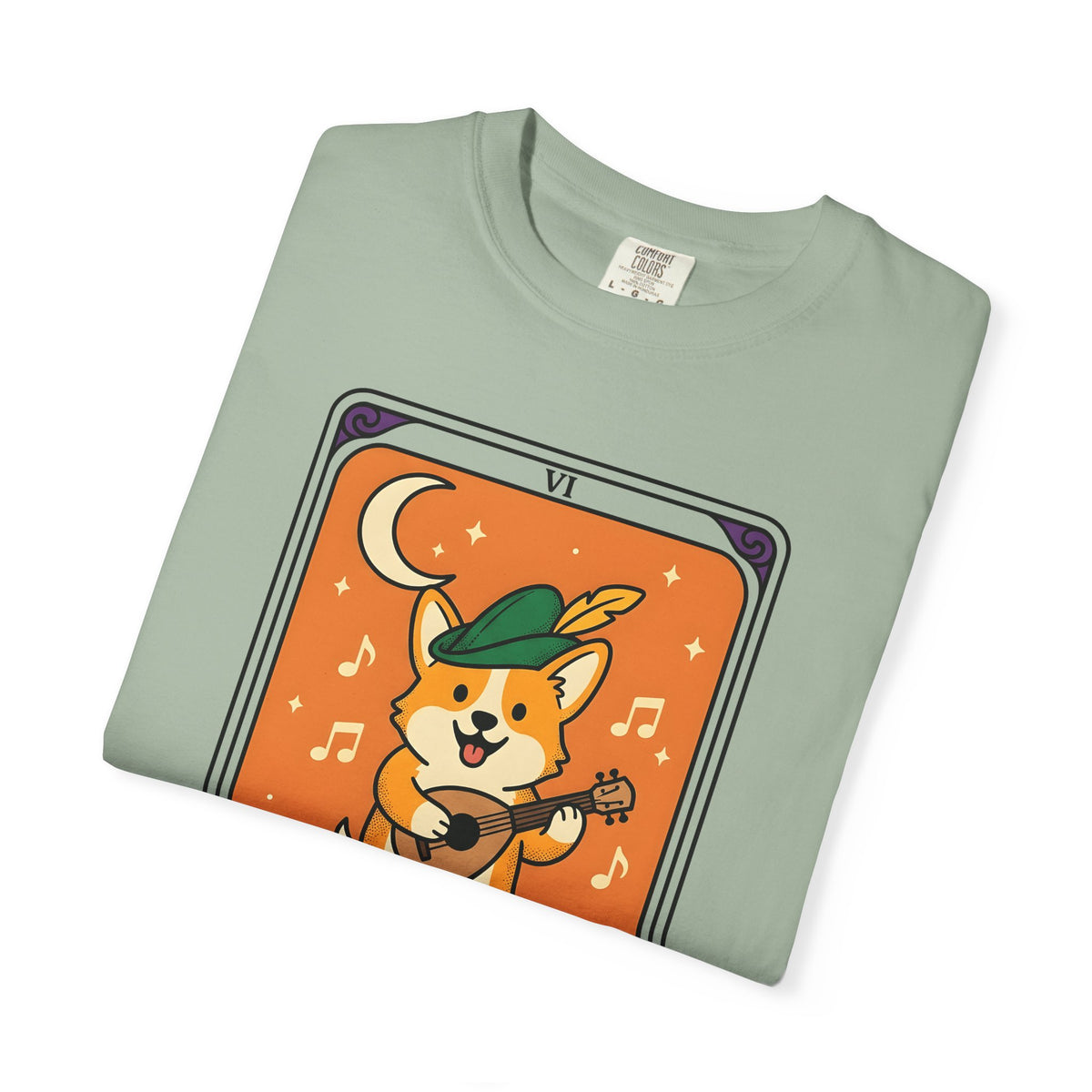 Corgi Performer T-Shirt Boho Chic Animal Gift Women Anime T-Shirt Pembroke Welsh Corgi T-Shirt Bohemian Fan Manga T-Shirt Animal Graphic Hand Drawn