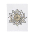 Mandala Bloom Blanket Boho Chic Mindfulness Gift Women Folk Blanket Flower Blanket Bohemian Enthusiast Tribal Blanket Meditation Graphic Clean
