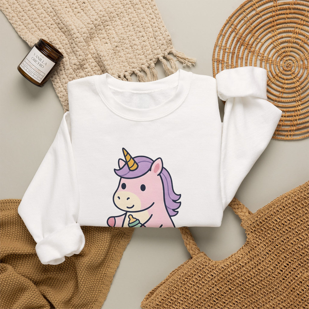 Baby Unicorn Sweatshirt NICU Nurse Clinic Gift Women Adorable Sweatshirt Unicorn Sweatshirt Nurse Practitioner Enthusiast Cute Sweatshirt Medical Graphic
