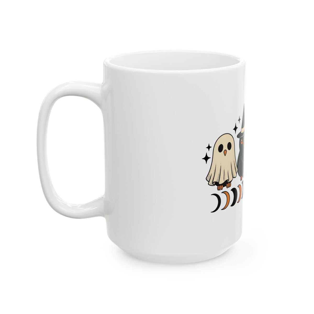 Owl Disguise Halloween Haunted Gift Animated Hoot Owl Horror Fan Cartoony Spooky Classic Moon Mug