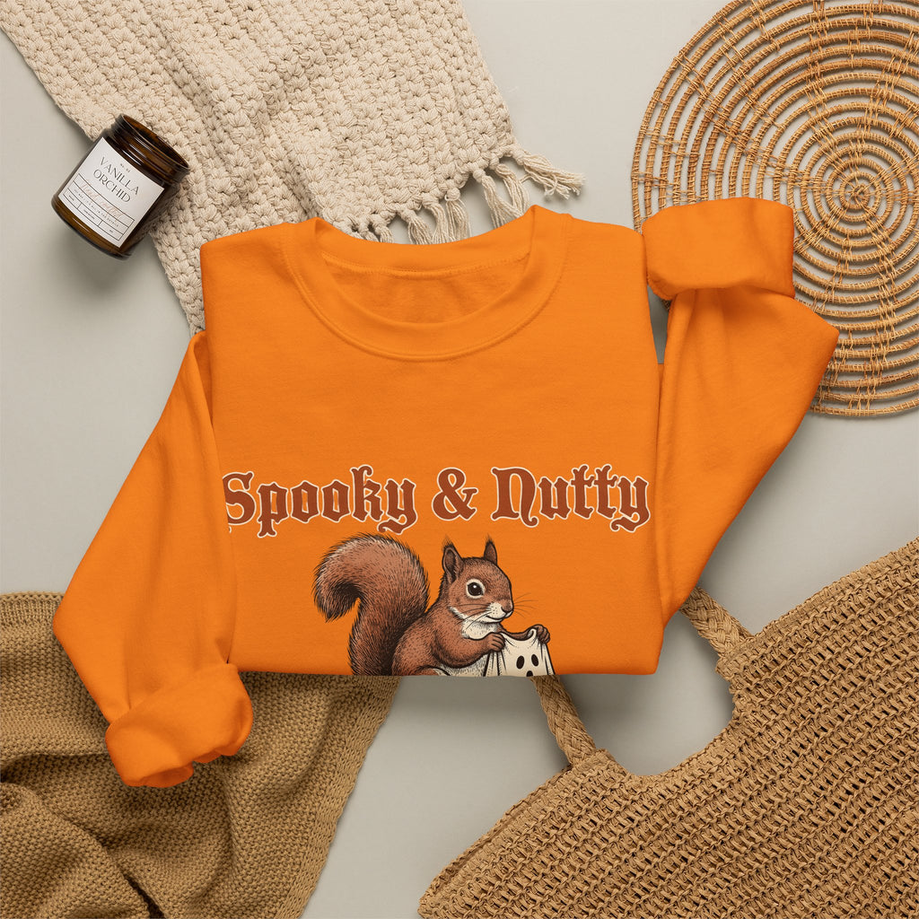 Tree Critter Pumpkin Sweatshirt Halloween Creatures Gift Women Rustic Sweatshirt Gourd Sweatshirt Spooky Fan Primitive Sweatshirt Monster Graphic Outline Seed