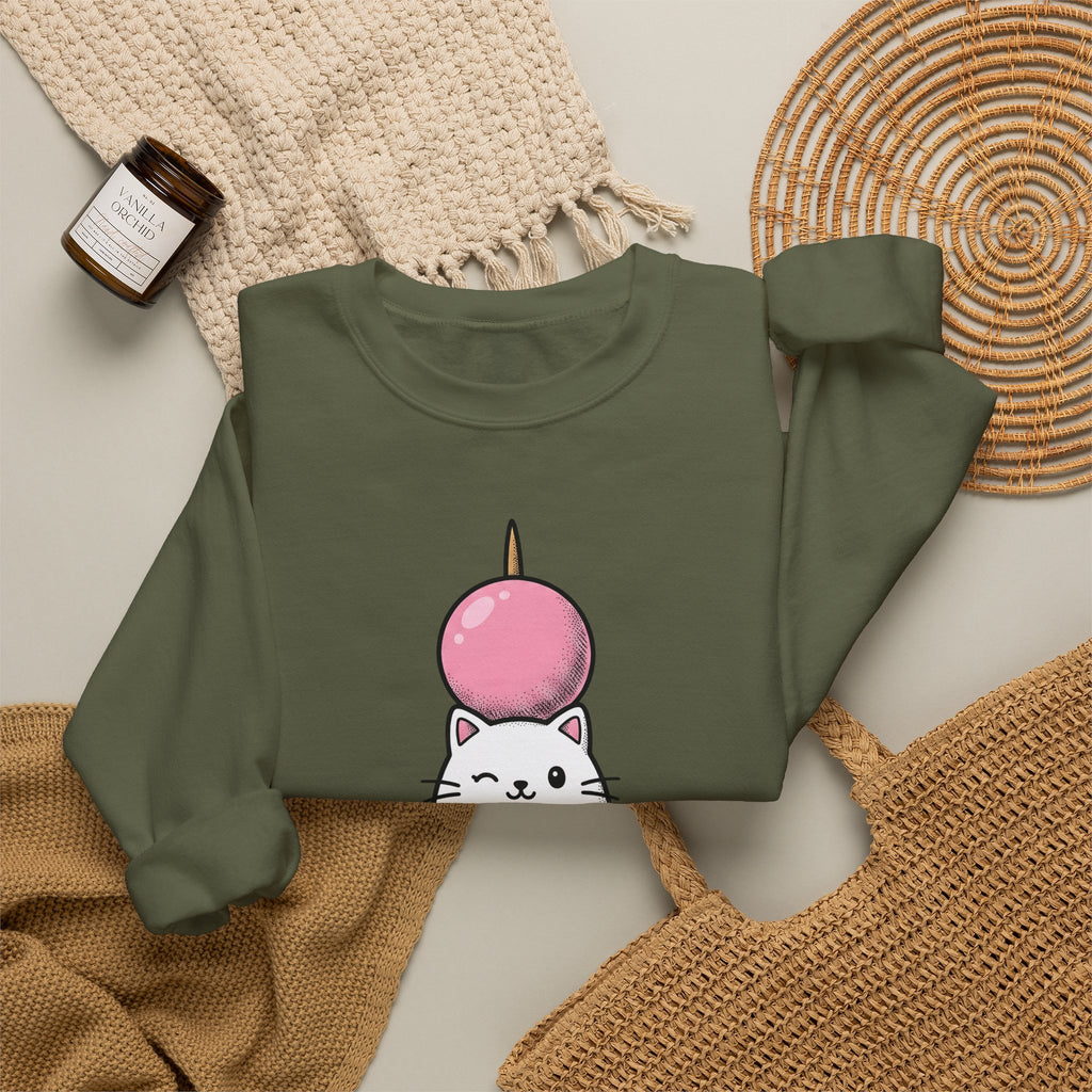 Feline Mochi Cat Snack Gift Adorable Cat Cat Fan Kitty Food Comic Sweet Candy Sweatshirt