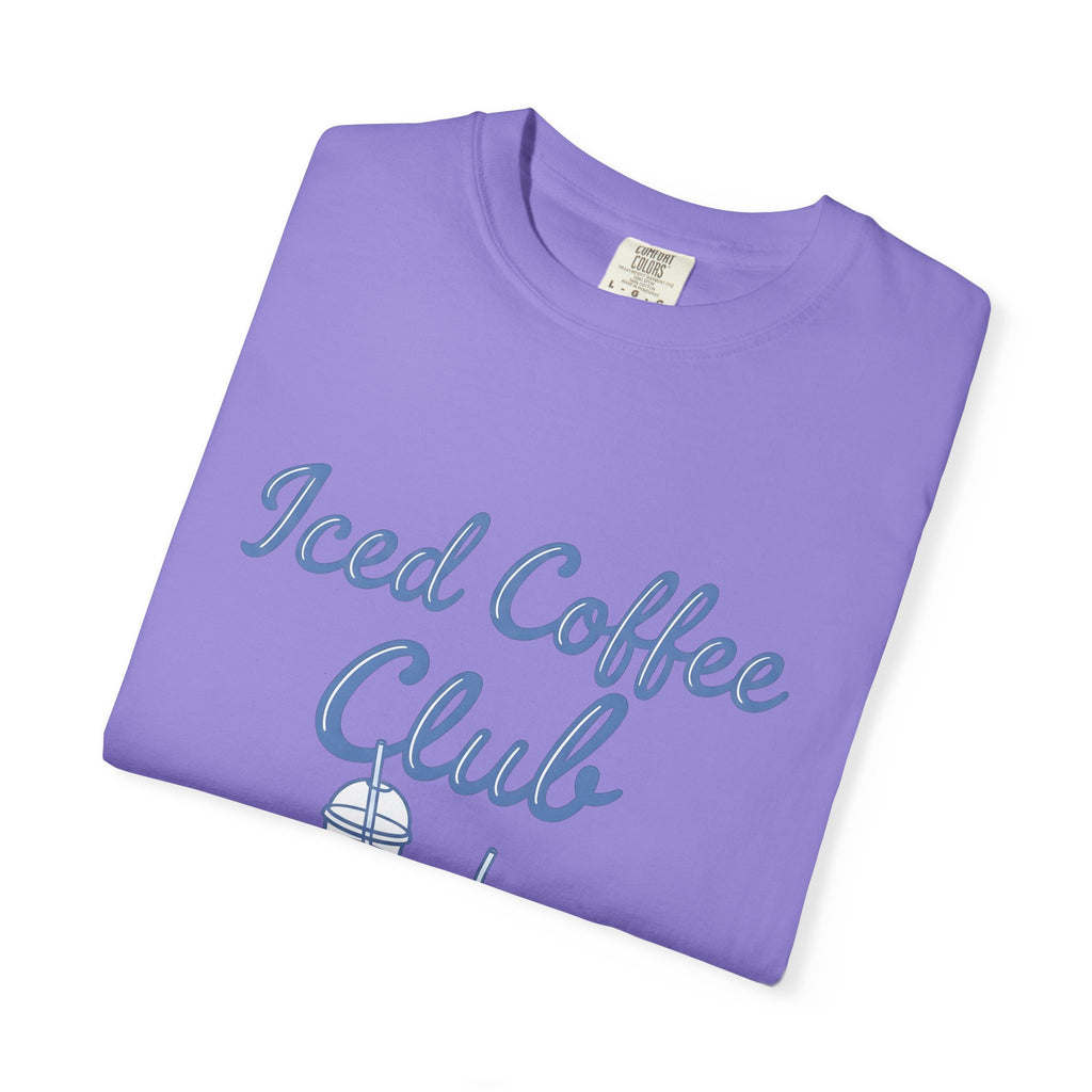 Iced Latte Glass T-Shirt Coffee Cuisine Gift Women Fun T-Shirt Glassware T-Shirt Coffee Fan Java Graphic Illustration Clean Fingers T-Shirt