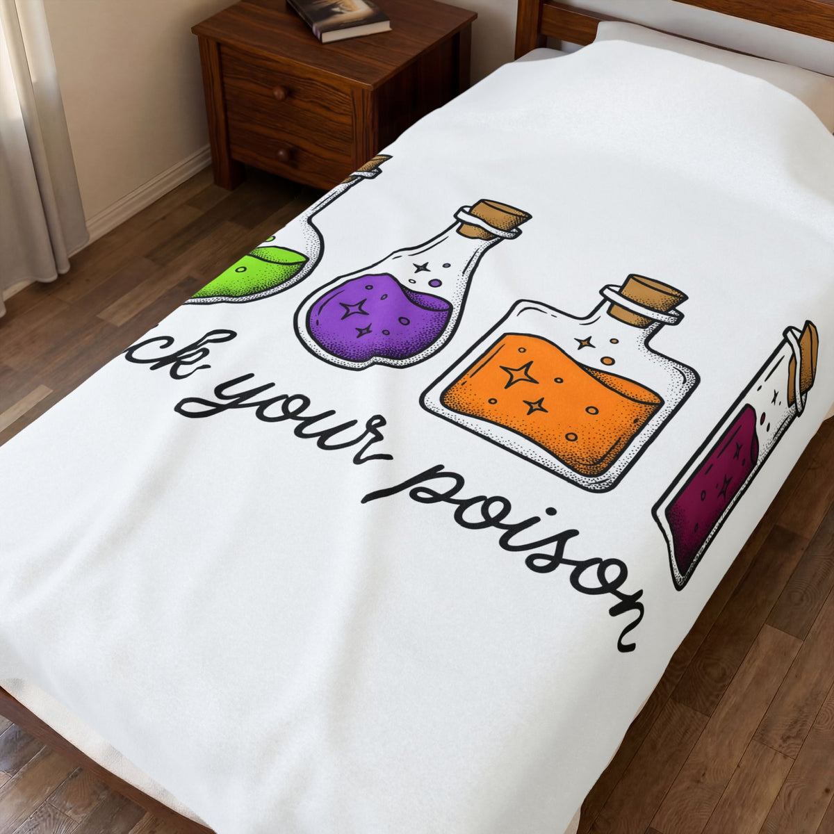 Potion Jars Blanket Halloween Sorcery Gift Women Animated Blanket Apothecary Blanket Spooky Fan Cartoon Blanket Magic Graphic Classic Twinkles