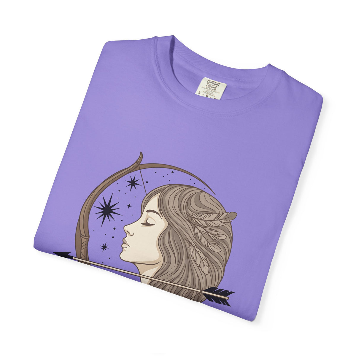 Archery Woman T-Shirt Archery Celestial Gift Women Boho T-Shirt Archer T-Shirt Archery Enthusiast Bohemian T-Shirt Galaxy Graphic Vintage Feathers