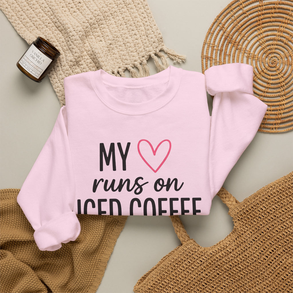 Cold Coffee Cup Sweatshirt Moms Espresso Gift Women Adorable Sweatshirt Coffee Sweatshirt Sweatshirt Mother Fan Coffee Sweatshirt Caffè Graphic Simple Love Symbol