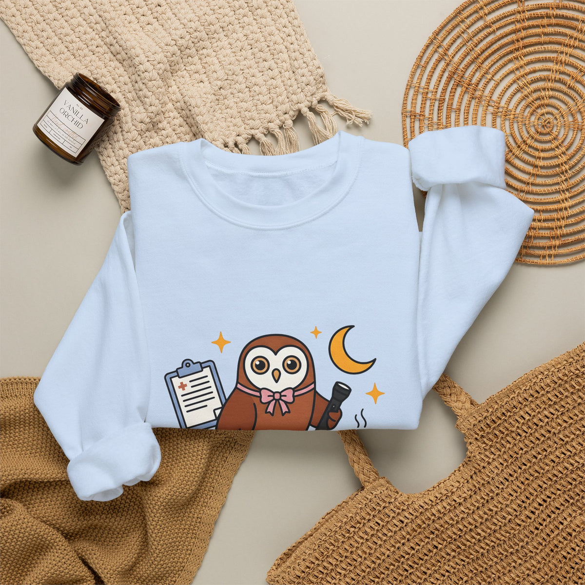 Owl Nurses Espresso Gift Comic Owl Sweatshirt