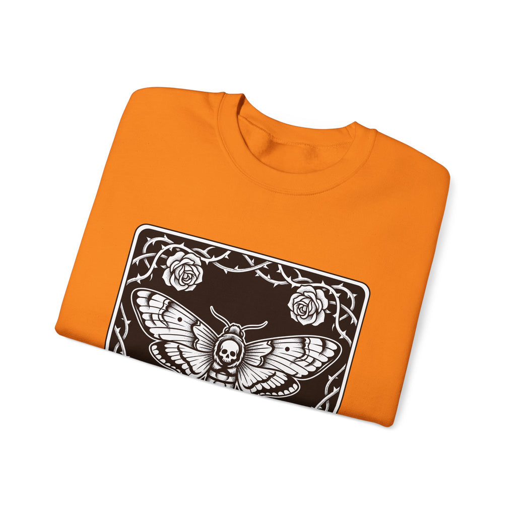 Skull Butterfly Sweatshirt Gothic Magic Gift Women Traditional Tattoo Sweatshirt Sugar Skull Sweatshirt Darkwave Fan Tattooed Sweatshirt Mystic Graphic Horror