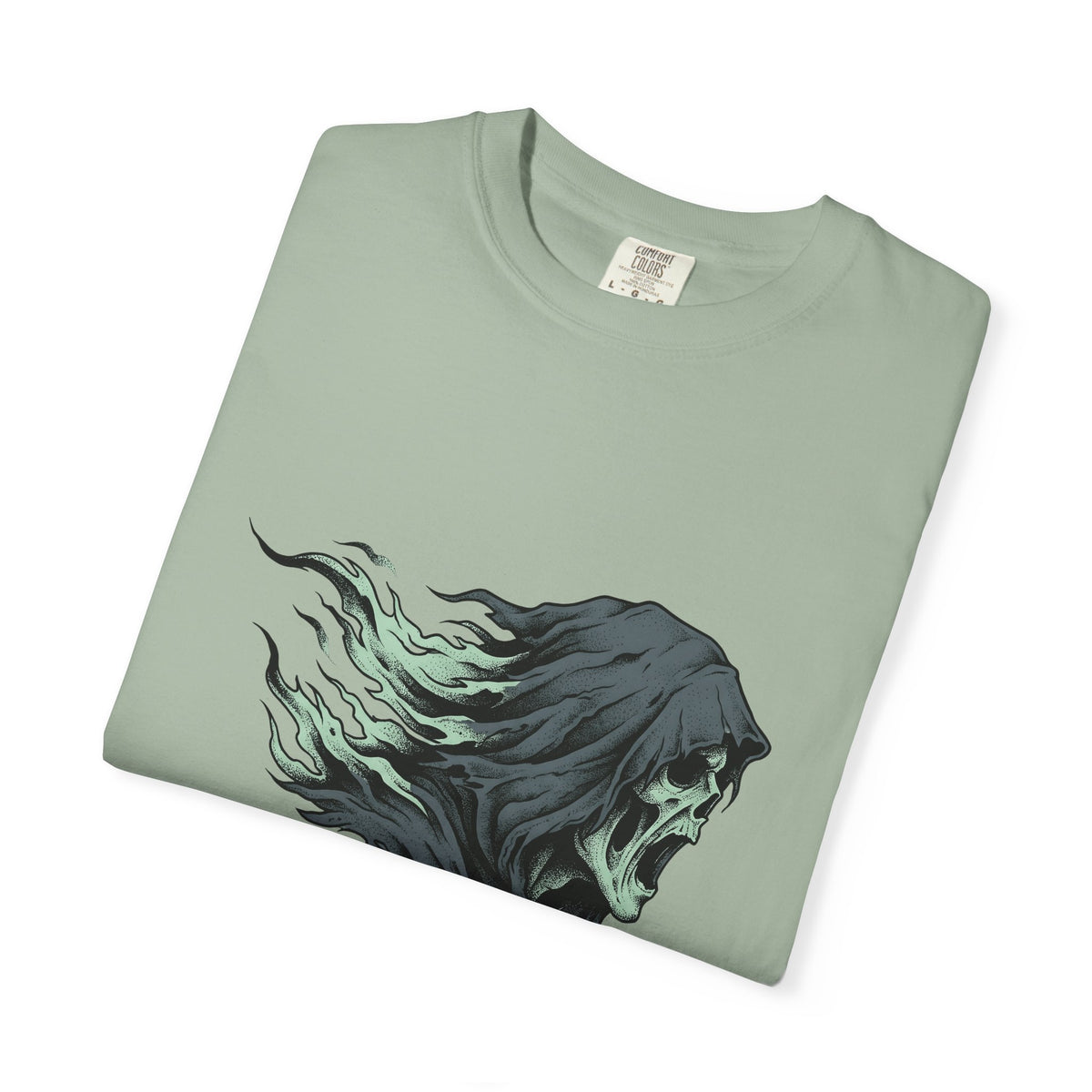 Skeleton Skull T-Shirt Halloween Scary Gift Women Gothic T-Shirt Skull T-Shirt Horror Fan Dark T-Shirt Fright Graphic Hand Drawn Ripped Cloak