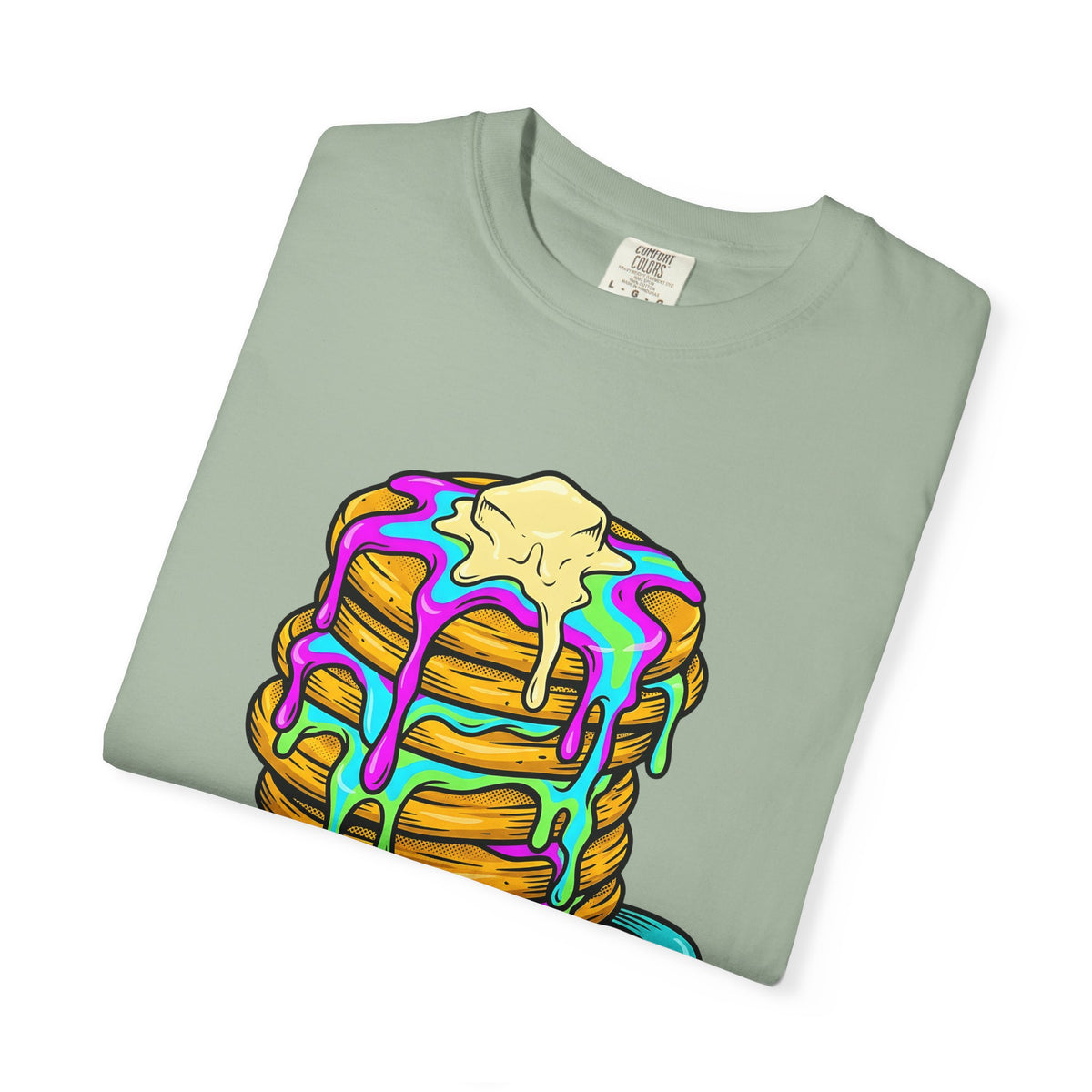 Pancake Tower T-Shirt Desserts Brunch Gift Women Cartoon T-Shirt Stack T-Shirt Sweets Fan Cute T-Shirt Breakfast Graphic Vintage Honey T-Shirt