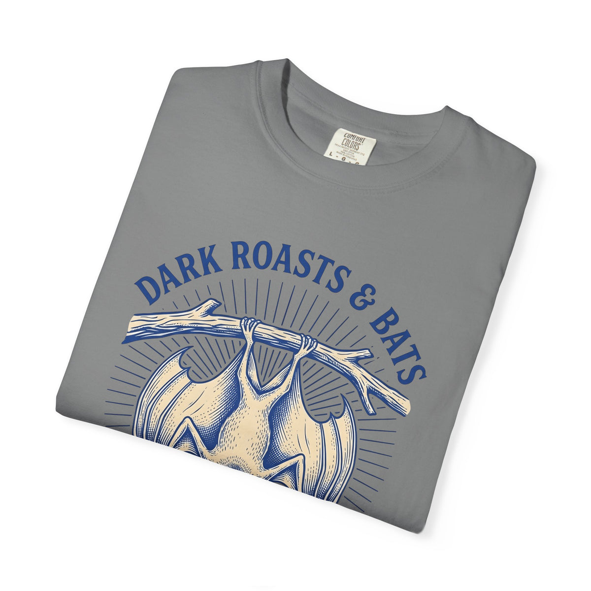 Flying Bat Coffee T-Shirt Coffee Fauna Gift Women Classic T-Shirt Coffee Drink T-Shirt Coffee Fan Wildlife Graphic T-Shirt Line Art Perch Branch