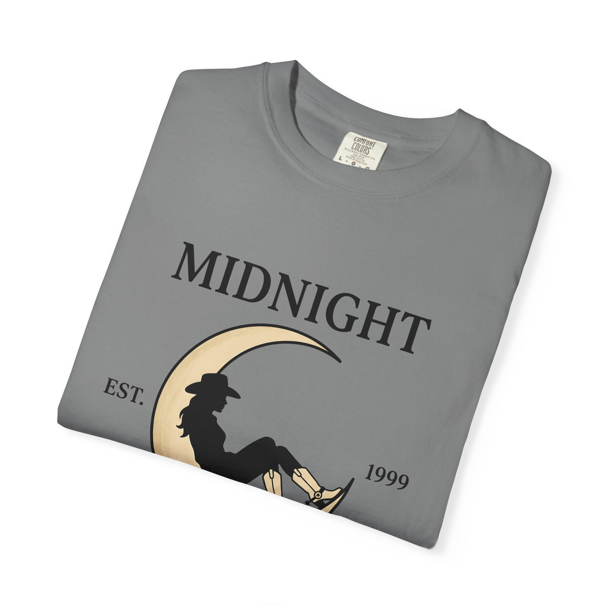 Cowgirl Moon Cowgirl Ranch Gift Cartoon Moonlight Cowgirl Fan Toon Farm Sketch Riding Boots T-Shirt