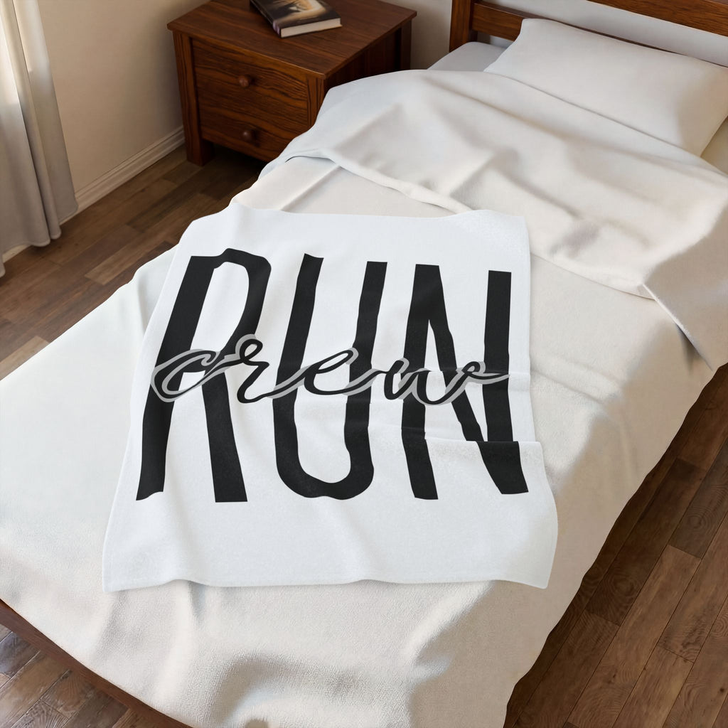 Jogging Letters Blanket Running Workout Gift Women Strong Contemporary Blanket Alphabet Blanket Runner Enthusiast Modern Blanket Fitness Graphic