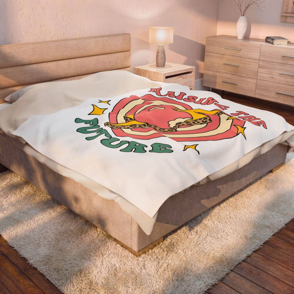 Love Apple Blanket Teachers Presents Gift Women Classic Blanket Apple Blanket Educator Enthusiast Vintage Blanket Present Graphic Present Graphic