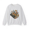 Botanical Book Sweatshirt Boho Chic Blossom Gift Women Plant Drawing Sweatshirt Floral Sweatshirt Bohemian Fan Illustrated Sweatshirt Flower Graphic Hand Drawn