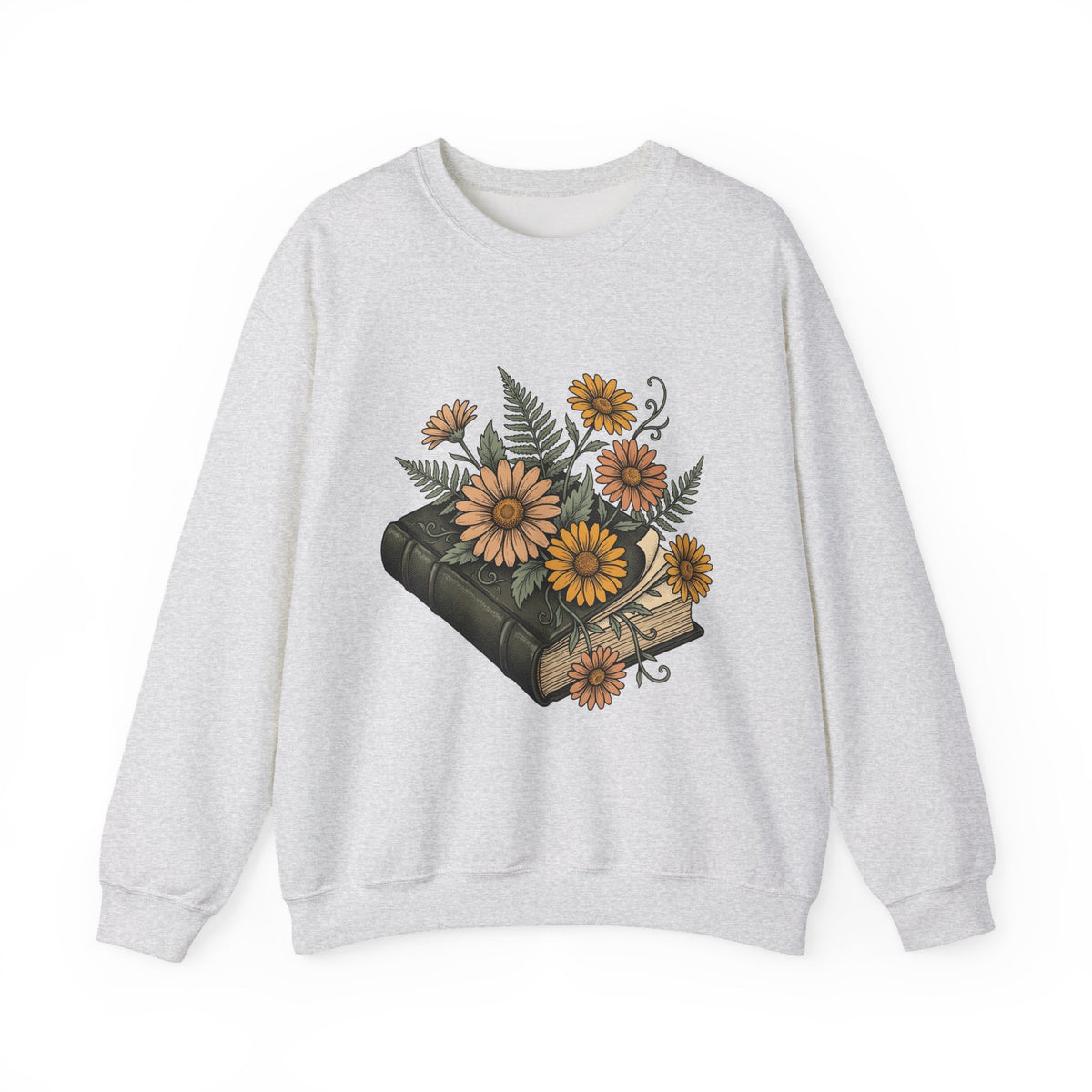 Botanical Book Sweatshirt Boho Chic Blossom Gift Women Plant Drawing Sweatshirt Floral Sweatshirt Bohemian Fan Illustrated Sweatshirt Flower Graphic Hand Drawn