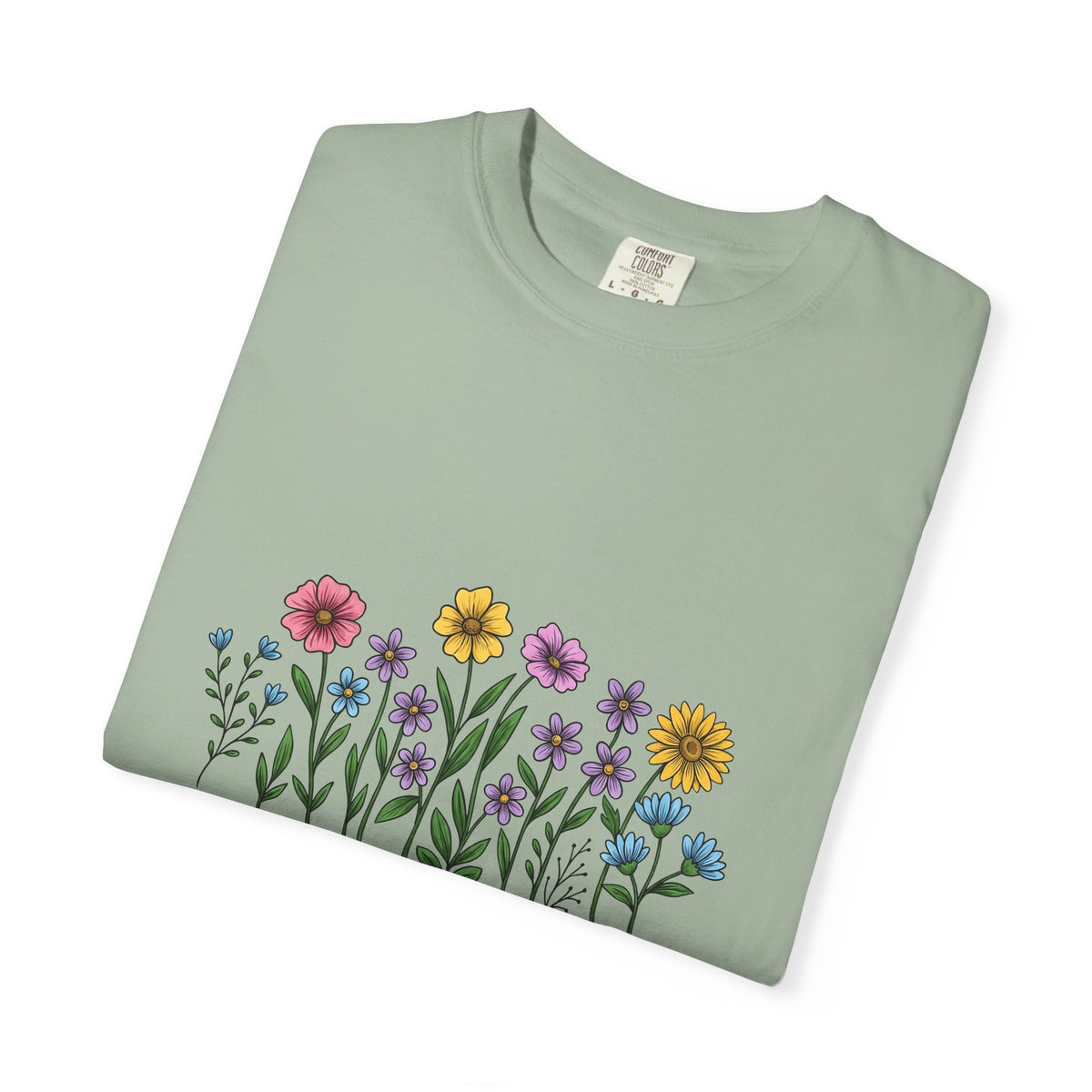 Field Blooms T-Shirt Nurse Petals Gift Women Line Art T-Shirt Wildflowers T-Shirt Healthcare Enthusiast Floral T-Shirt Floral Graphic Southwestern