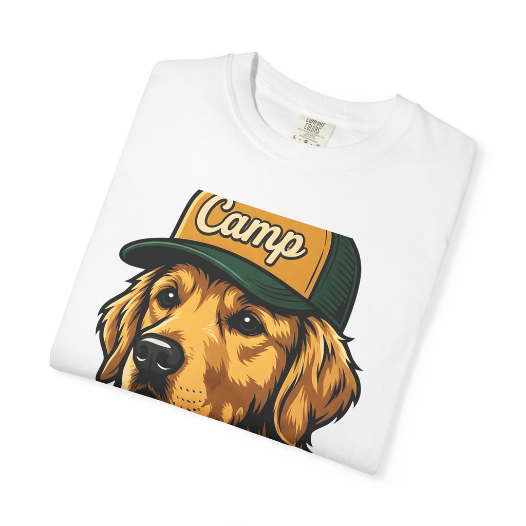 Golden Retriever T-Shirt Dog Hiking Gift Women Hand Drawn T-Shirt Retriever T-Shirt Dog Fan Illustrated Graphic T-Shirt Classic Cap T-Shirt