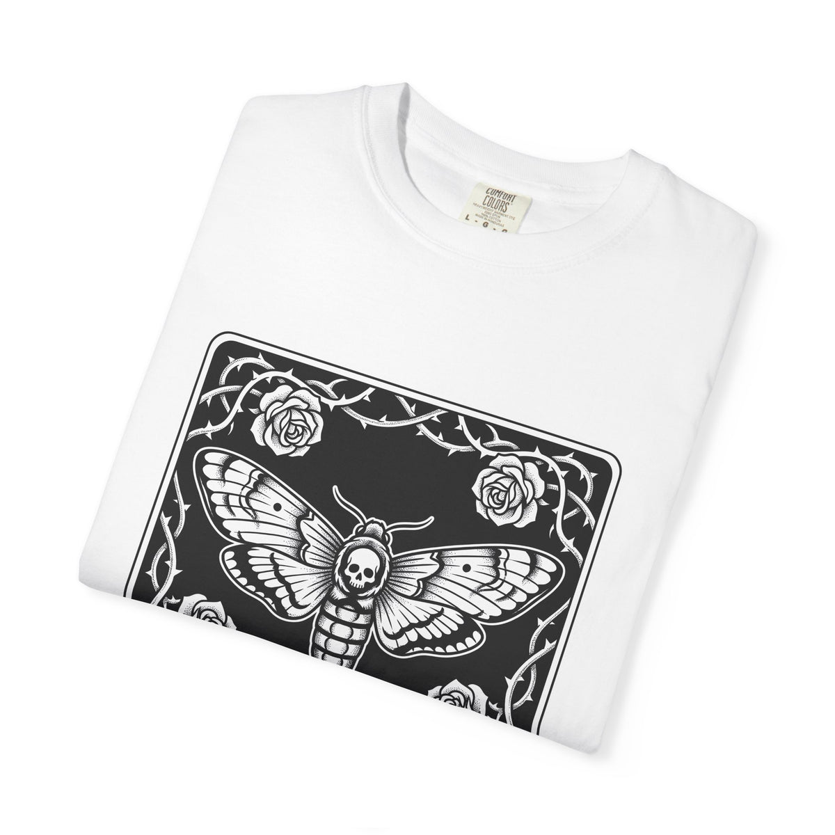 Skull Butterfly T-Shirt Gothic Magic Gift Women Traditional Tattoo T-Shirt Sugar Skull T-Shirt Darkwave Fan Tattooed T-Shirt Mystic Graphic Horror