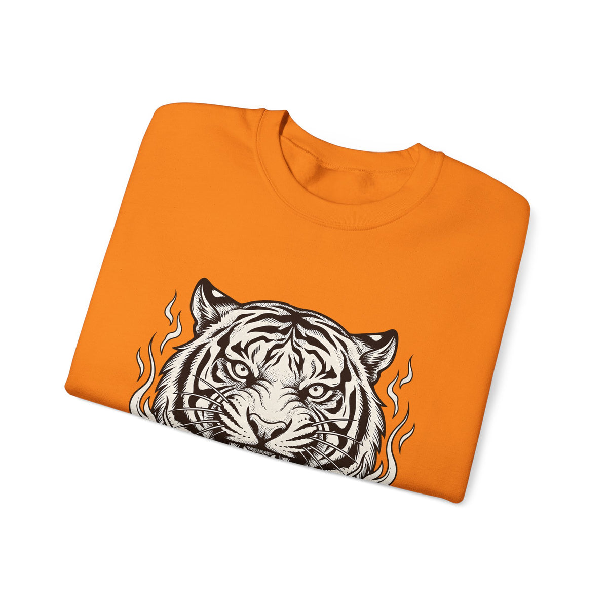Tiger Face Sweatshirt Tiger Wildlife Gift Women Tribal Sweatshirt Tiger Sweatshirt Tiger Fan Big Cat Graphic Retro Fire Sweatshirt