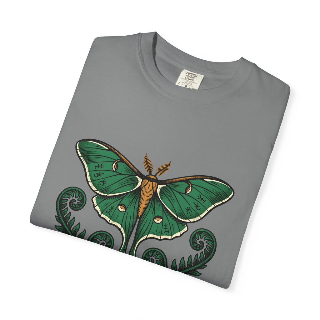 Luna Bug T-Shirt Boho Chic Environment Gift Women Antique T-Shirt Firefly T-Shirt Bohemian Fan Vintage T-Shirt Eco Graphic Line Art Greenery T-Shirt