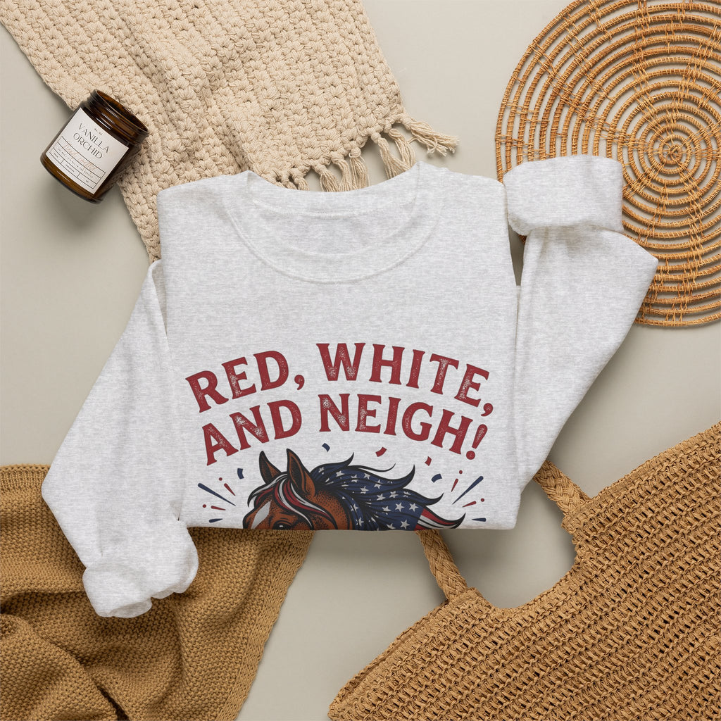 American Horse Sweatshirt 4th Of July Wildlife Gift Women Retro Sweatshirt Mustang Sweatshirt Independence Fan Vintage Sweatshirt Animal Graphic Sketch
