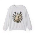 Animal Skull Sweatshirt Animals & Flowers Spooky Gift Women Sketch Sweatshirt Cranium Sweatshirt Wildlife Fan Illustration Graphic Sweatshirt Hand Drawn