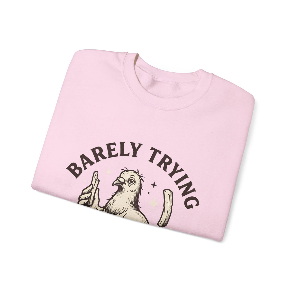Bird Fries Animal Comedy Gift Antique Fried Chicken Pet Fan Vintage Humor Doodle Twinkles Sweatshirt