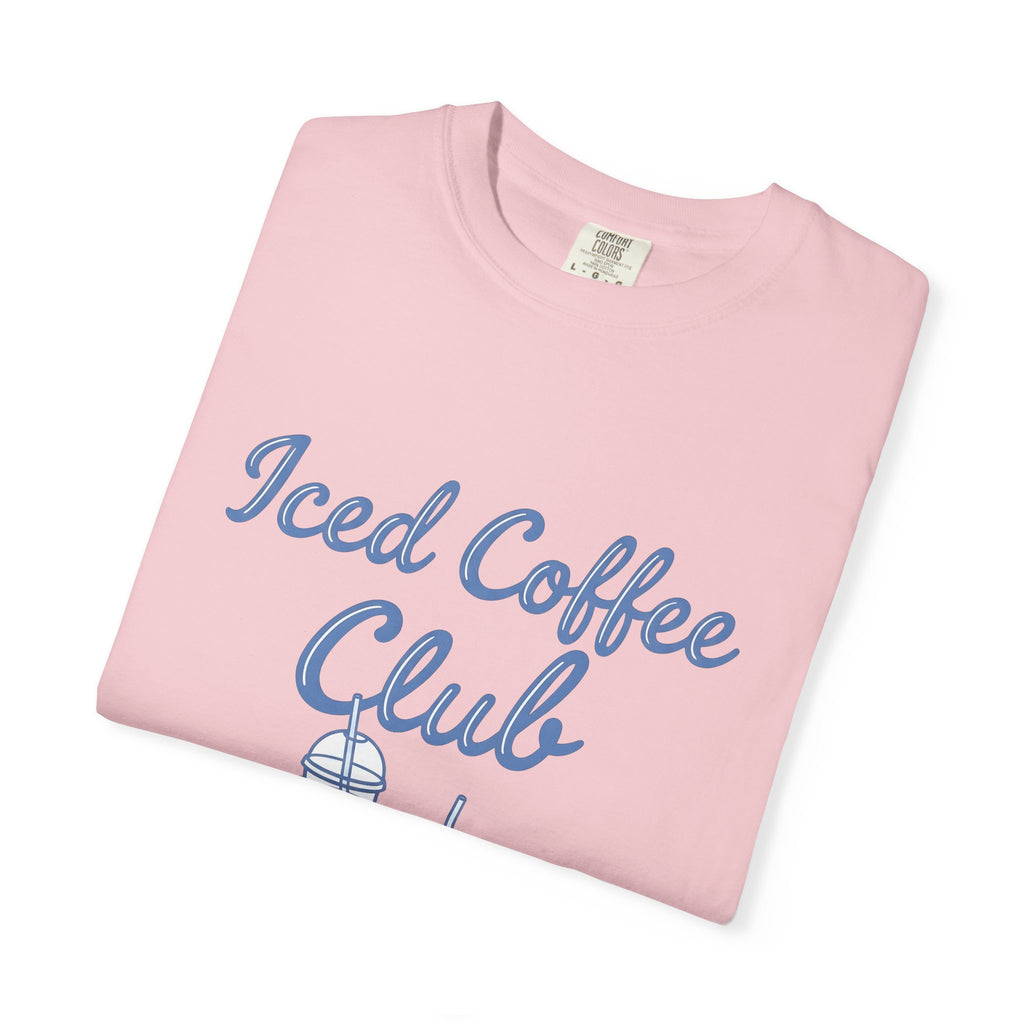 Iced Latte Glass T-Shirt Coffee Cuisine Gift Women Fun T-Shirt Glassware T-Shirt Coffee Fan Java Graphic Illustration Clean Fingers T-Shirt