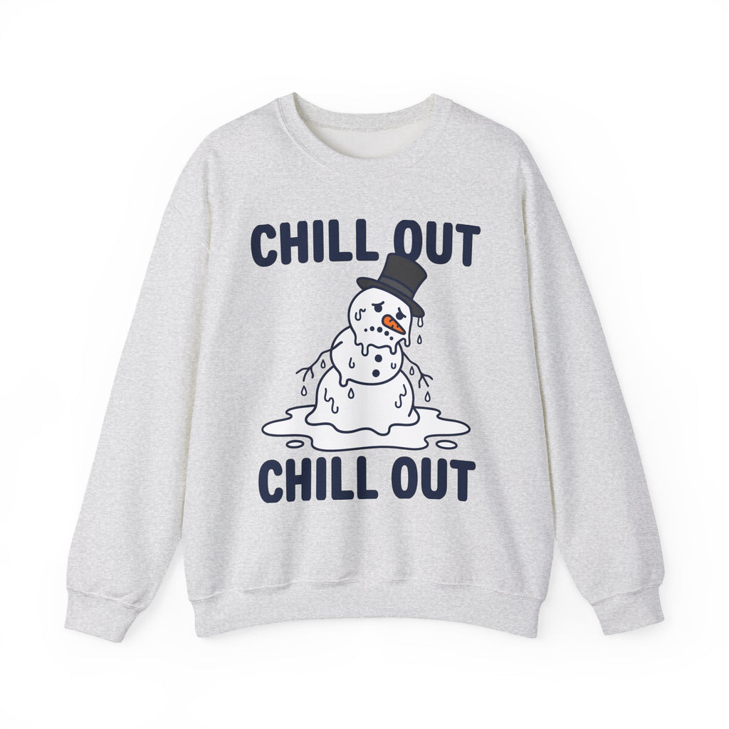 Melting Snowman Sweatshirt Christmas Comedy Gift Women Illustration Sweatshirt Frosty Sweatshirt Xmas Fan Drawing Graphic Sketch Top Hat Sweatshirt