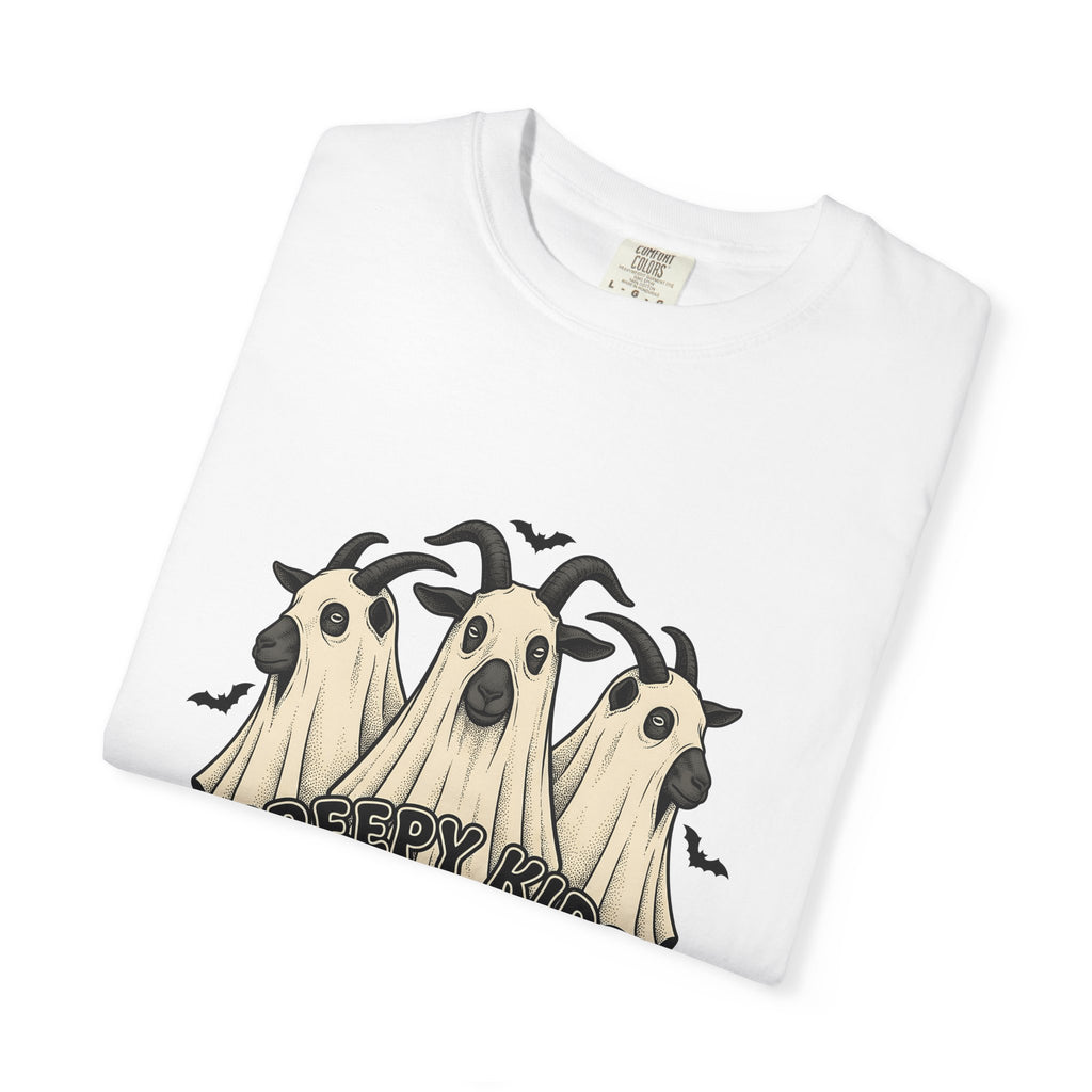 Phantom Goat Halloween Creature Gift Classic Specter Horror Fan Cryptid Monster Outline Carved T-Shirt