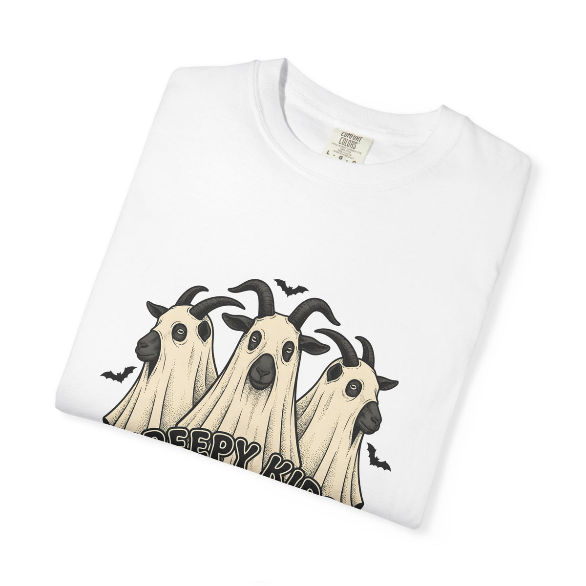Phantom Goat Halloween Creature Gift Classic Specter Horror Fan Cryptid Monster Outline Carved T-Shirt