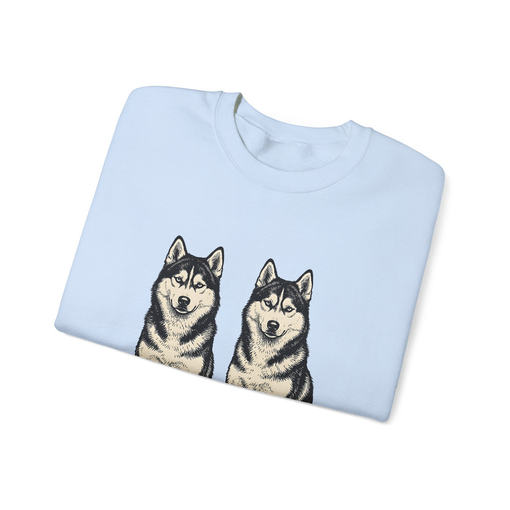 Siberian Huskies Sweatshirt Dog Wildlife Gift Women Doodle Sweatshirt Husky Sweatshirt Dog Fan Doggy Sweatshirt Wildlife Graphic Classic Couple Sweatshirt