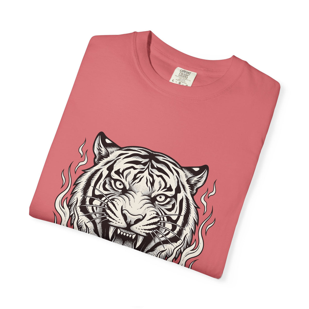 Tiger Face T-Shirt Tiger Wildlife Gift Women Tribal T-Shirt Tiger T-Shirt Tiger Fan Big Cat Graphic Retro Fire T-Shirt
