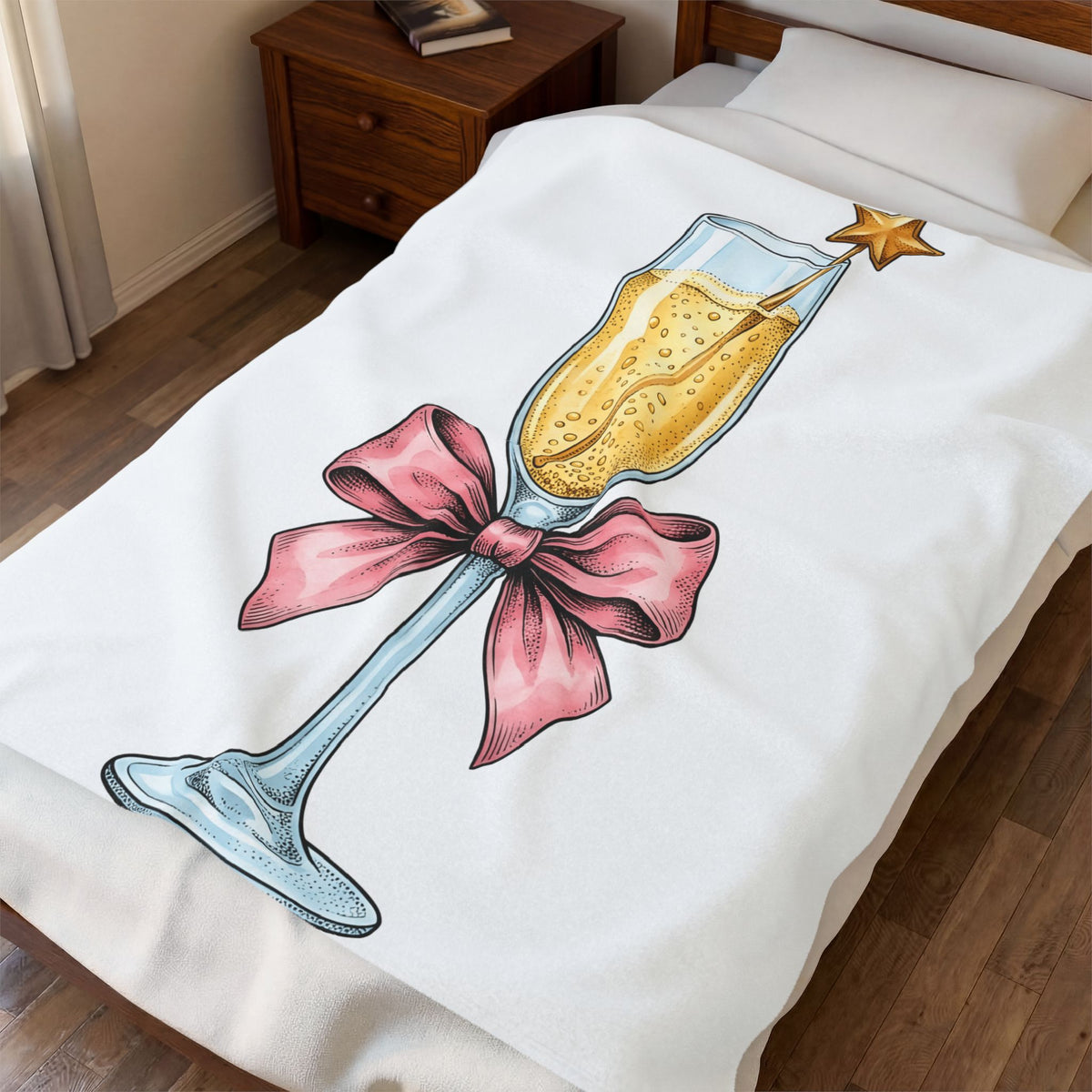Flute Glass Holiday Occasion Gift Minimalist Glassware Christmas Fan Simple Celebration Blanket