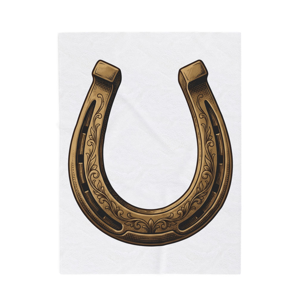 Horseshoe Blanket Cowgirl Farm Gift Women Cowboy Blanket Shoe Blanket Rodeo Fan Western Blanket Ranch Graphic Retro Flower Blanket