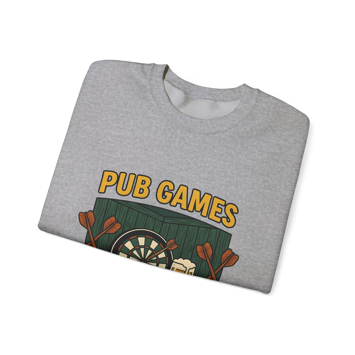 Darts Game Sweatshirt Sports Lounge Gift Women Grunge Sweatshirt Darts Sweatshirt Athlete Fan Distressed Sweatshirt Relaxation Graphic Cartoon Ale Glass Sweatshirt