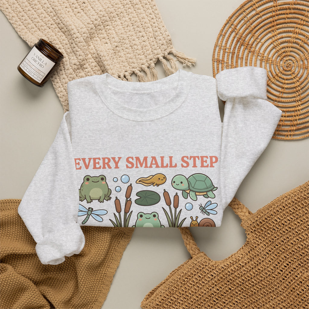 Frog Turtle Snail Sweatshirt Motivation Nature Gift Women Cartoon Sweatshirt Amphibian Sweatshirt Inspirational Enthusiast Comic Sweatshirt Environmental
