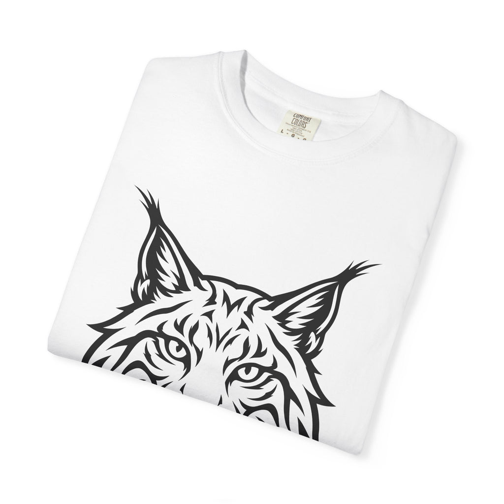 Lynx Head T-Shirt Cat Wildlife Gift Women Bold Line Art T-Shirt Bobcat T-Shirt Cat Fan Line Art T-Shirt Wildlife Graphic Tribal Wildcat T-Shirt